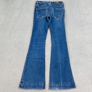 Rock & Roll Cowgirl Bargain Bell Bottoms Womens Size 8 (25x27) Blue Denim Cotton